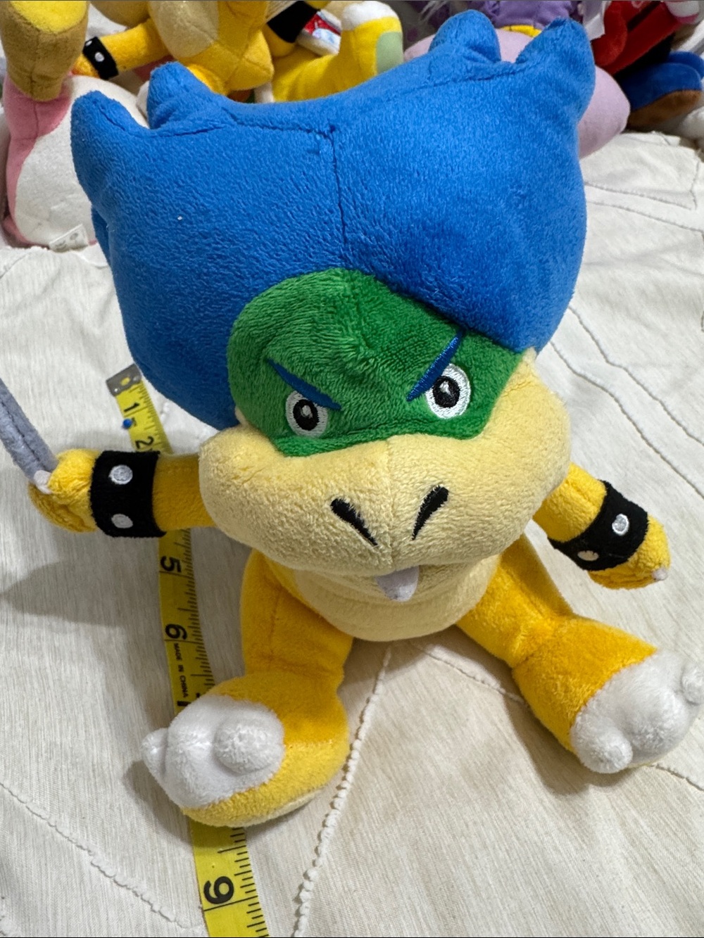 Nintendo Yellow Plush Reptile with Blue Hair and Green Mask